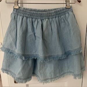 super adorable washed blue mini skirt